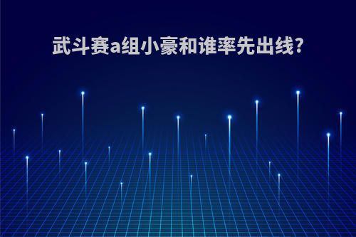 武斗赛a组小豪和谁率先出线?