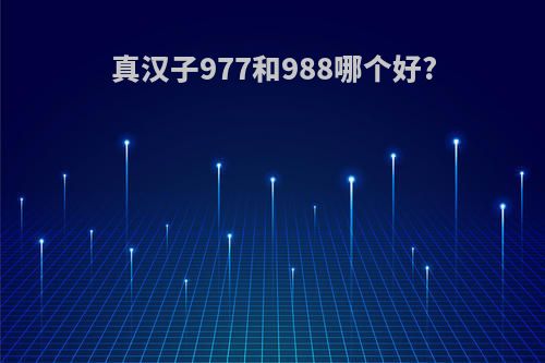 真汉子977和988哪个好?